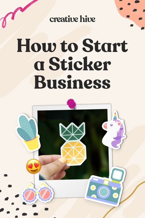 How to start a sticker business. Today I want to talk about one of the most versatile handmade products you can make and sell online. Stickers. Yes, stickers. Learn more in this blog post. How To Create A Sticker Business, Stickers Diy Handmade, How To Make Professional Stickers, How To Start A Small Sticker Business, Sticker Making Business, Diy Sticker Business, How To Make Stickers To Sell On Etsy, Selling Stickers Online, Digital Art Sticker Ideas