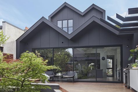 Global leaders in wall and floor building products | James Hardie Barn Extension, Exposed Beams Ceiling, Home Extension, Modern Philosophy, Australia Home, House Cladding, Roof Shapes, James Hardie, Rear Extension