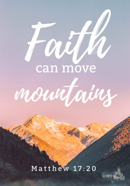 Quotes About Courage, Bible Sayings, Matthew 17, Faith Can Move Mountains, Matthew 17 20, Courage Quotes, Move Mountains, Bible Quotes, Bible