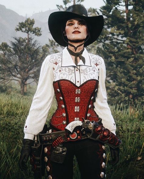 Red Dead Outfits, Female Outfit Ideas, Rdr Online, Rdo Outfits, Wild West Outfits, Red Dead Redemption Art, Red Dead Online, Red Dead Redemption Ii, Female Outfits