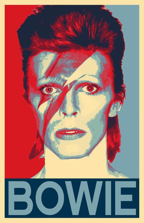 Vintage Posters David Bowie, David Bowie Graphic Design, David Bowie Art Illustration, David Bowie Poster Starman, David Bowie Pop Art, Paintings By David Bowie, David Bowie Poster, Music Room Art, Rock Star