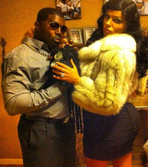 Kim and Kanye Halloween costumes with baby north Halloween Costumes With Baby, Costumes With Baby, Kim And Kanye, Baby Halloween Costumes, Costume Ideas, Fall Decor, Fur Coat, Halloween Costumes, Thanksgiving