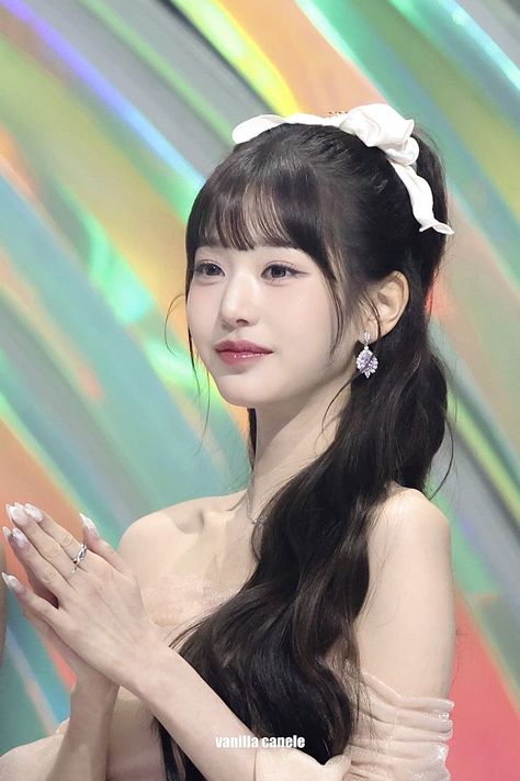 Wonyoung Hairstyle, Wonyoung Hair, Wavy Hairstyles Tutorial, Wispy Bangs, Hairstyles Ideas, Korean Hairstyle, Hairstyles With Bangs, Wavy Hair, Hair Tutorial