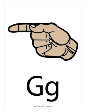 This printable features a sign language letter G with a label. Free to download and print Sign Launage, G In Sign Language, Sign Language Printables, Sign Language Letters, Teacher Binder Organization, Emergency Contact Form, Simple Sign Language, Sign Language Book, Poem Template