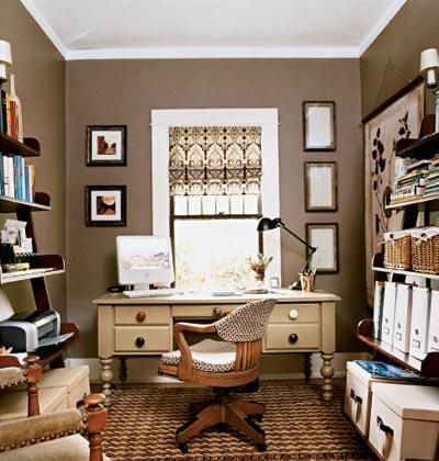 color schemes for home office | offices - Brown, Neutral, Home Office, aupe paint, taupe paint colors ... Home Office Paint Ideas, Taupe Walls, Small Office Design, Small Space Office, Office Space Design, Office Layout, Office Colors, Small Home Office, Home Office Space