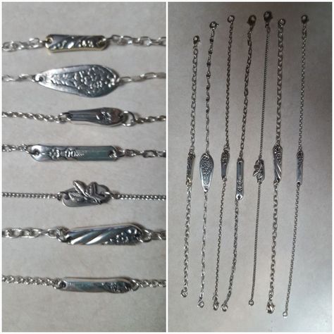 Vintage Spoon Jewelry, Vintage Silverware Jewelry, Spoon Jewelry Diy, Silver Spoon Bracelet, Silver Spoon Jewelry, Diy Wire Jewelry Rings, Cutlery Art, Fork Jewelry, Silverware Crafts