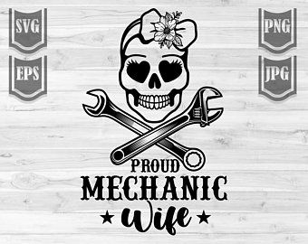 All Original Handmade Digital-Illustrations by Cconceptlab on Etsy Mechanic Svg, Mechanic Wife, Wife Svg, Mechanic Shirt, Mechanic Shirts, Skull Shirts, Making Shirts, Digital Illustrations, Personalized Mugs