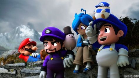 Original by BenJoJoGV Smg34 Fanart, Smg4 Wallpaper, Smg4 Fanart, Smg4 Crew, Glitch Productions, Cant Take Anymore, Nintendo Sega, Saints Row, X Twitter