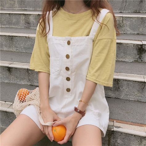 ➳ ❤︎ . * ˚┊@cchaewu ‧₊˚✧ Pink Wednesday, Korean Fashion Ideas, Mode Kawaii, Korean Fashion Outfits, K Fashion, Yellow Outfit, Korean Girl Fashion, Korean Fashion Trends, Ulzzang Fashion