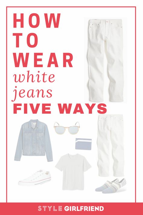 Style Girlfriend’s 5 ways to wear white jeans | white jeans outfit men, white jeans outfit summer, white jeans outfit, white jeans men, white jeans men how to wear, white jeans men summer, white jeans men style, white jeans for men, white jeans for men outfits, men white jeans outfit, men white pants outfit, white pants men, white pants men outfit Men White Jeans Outfit, White Pants Men Outfit, White Jeans Outfit Men, Men White Jeans, Pants Men Outfit, White Jeans For Men, White Jeans Outfit Summer, Best White Jeans, White Outfit For Men