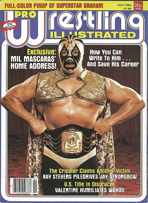 Mil Mascaras on the cover of Pro Wrestling Illustrated magazine Pin Up Poster, Superstar Billy Graham, Vintage Wrestling, Illustrated Magazine, Modern Costumes, Avatar Picture, Pin Up Posters, Wrestling Stars, Billy Graham