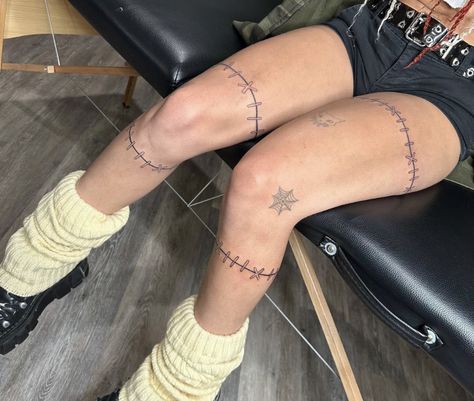 Stitches Tattoo, Emo Tattoos, Stitch Tattoo, Funky Tattoos, Cute Tats, 4 Tattoo, Doodle Tattoo, Cute Little Tattoos, Dream Tattoos