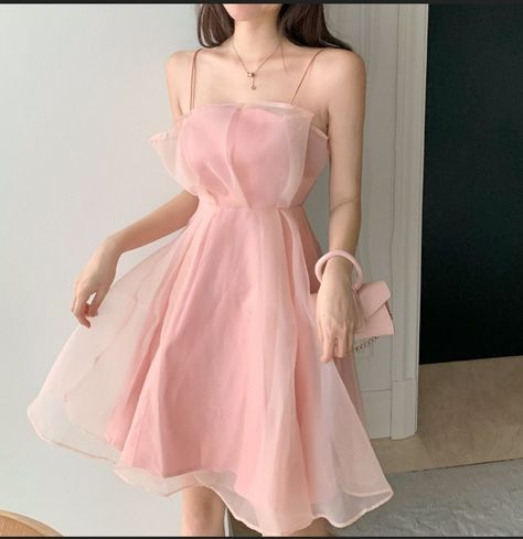 Vintage Fairy Dress, Pastel Pink Dress, Milkmaid Dress, Going Shopping, Vintage Fairy, Pink Formal Dresses, Dress Cottagecore, Cottagecore Dress, Korean Fashion Dress