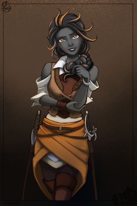 Fire Genasi Bard, Genasi Female, Fire Genasi, Earth Genasi, Dnd Elves, Character Pictures, Fantasy Races, Dungeons And Dragons Characters, Dnd Art