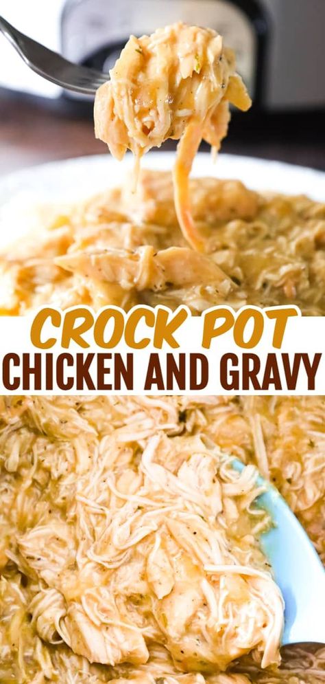 Cream Of Chicken Crockpot Slow Cooker, Chicken With Cream Of Chicken Soup Crock Pot, Crock Pot Chicken Cream Of Chicken Soup, Slow Cooker Chicken With Cream Of Chicken Soup, Chicken Breast In Crockpot Boneless, Easy Crockpot Chicken And Gravy, Dinner And A Movie Ideas, Crock Pot Chicken And Gravy, Chicken Gravy Mix