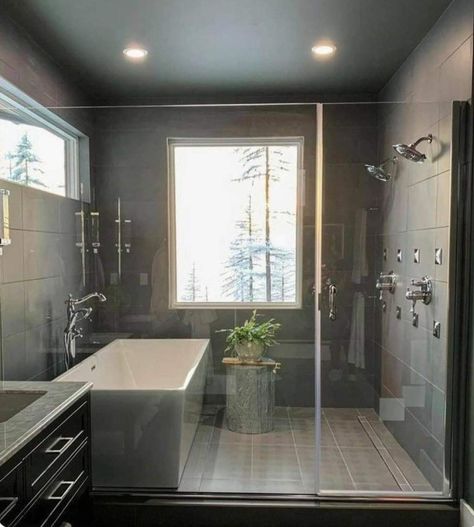 Big Bathtub, Big Shower, Bathtub Shower Combo, Master Shower, Bathroom Redesign, Master Bath Remodel, Bathroom Tub, Big Bathrooms, Tub Shower Combo