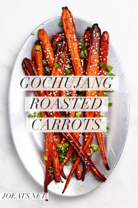 Thanksgiving Side Dishes Crockpot, Gochujang Recipe, Asian Side Dishes, Thanksgiving Side Dishes Easy, Korean Side Dishes, Desserts Vegan, Thanksgiving Side, Carrot Recipes, Veggie Side Dishes