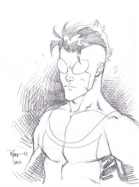 Invincible Ryan Ottley, Ryan Ottley Art Invincible, Invincible Sketch, Invincible Drawing, Invincible Comic Art, Invincible Fan Art, Ryan Ottley Art, Comic Sketch Art, Comic Book Style Art