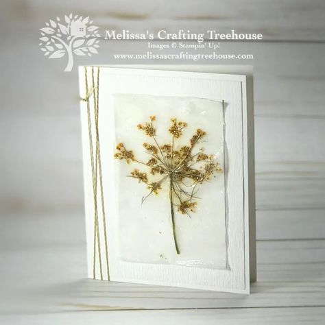 How to Make Cards with Pressed Flowers - Melissa's Crafting Treehouse How To Make Cards, How To Make Greetings, Diy Note Cards, Pressed Flowers Diy, Crafting Techniques, Pressed Botanicals, Fern Leaves, Leaf Cards, Make Cards