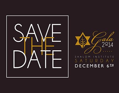 8.5 X 5.5 Save the Date Postcard for Shalom Institute's Annual Gala 2015 Bar Mitzva, Clever Gadgets, 50th Anniversary Party, Save The Date Postcard, Save The Date Postcards, Anniversary Parties, Save The Date Cards, 50th Anniversary, Behance Portfolio