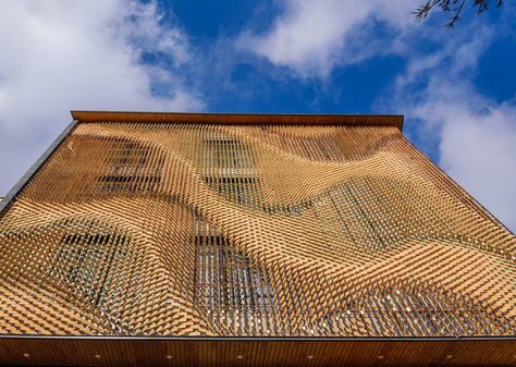 by:farhad mirzaie #parametric #brick #facade #parametric_brick_facade Architecture Facade, Brick Cladding, Brick Construction, Brick Art, Facade Architecture Design, Parametric Architecture, Wood Architecture, Architecture Model Making, Brick Architecture