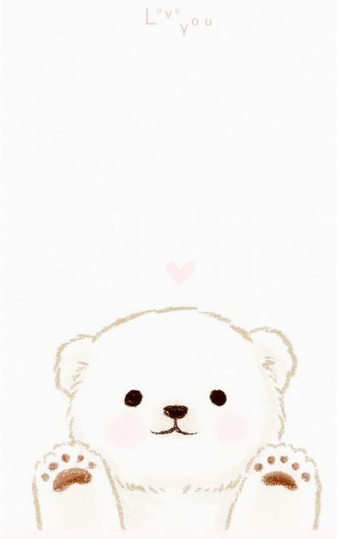 ข้อความ White Teddy Bear, Cute Kawaii Animals, 강아지 그림, Cute Disney Wallpaper, Bear Wallpaper, Dessin Adorable, Iphone Background Wallpaper, Kawaii Wallpaper, Cute Backgrounds