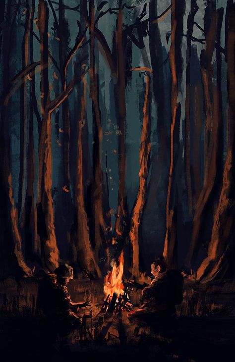 Fire Cult, Fire Painting, Výtvarné Reference, Gouache Art, 다크 판타지, Seni Cat Air, Forest Painting, Arte Inspo, Painting Art Projects