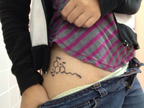 THC molecule tatoo Thc Tattoo, Thc Molecule Tattoo, Molecule Tattoo, Bottle Tattoo, Body Mods, Infinity Tattoo, Tatting, Tattoos