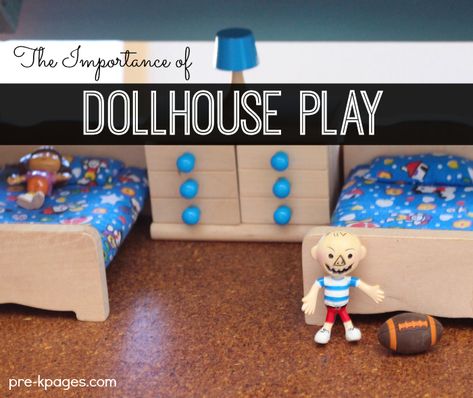 The Importance of Dollhouse Play in Preschool. Ideas to spice up your dollhouse center to make it a meaningful and motivating experience for your preschoolers! Pk Activities, Dayhome Ideas, Letter Play, Learning Centers Preschool, Pre K Pages, Preschool Centers, Creative Curriculum, Invitation To Play, Preschool Songs