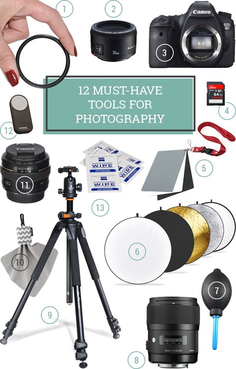 12 Essential Photography Supplies for Beginners & Bloggers Lumiere Photo, Dslr Photography Tips, Photos Booth, Camera Dslr, Photography Help, Nikon Dslr, Photography Tools, Camera Tripod, Dslr Photography