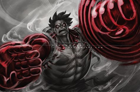 STREET FIGHTER V INCLUDE GEAR 4th LUFFY by vinrylgrave on DeviantArt Gear 4 Wallpaper, Luffy Gear 4 Wallpaper, Luffy Tattoo, Worst Generation, Luffy Gear 4, Anime Coffee, Gear 4, Rpg Characters, 4 Wallpaper