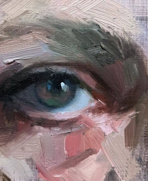 Blue Eye Painting Acrylic, Blue Eyes Painting, Eye Painting Acrylic, Distortion Art, Face Oil Painting, Greek Paintings, Anatomy Sculpture, Oil Painting Inspiration, Rennaissance Art