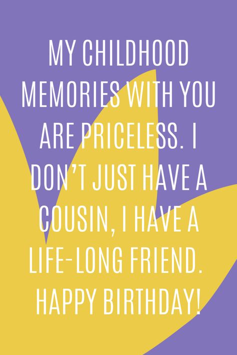 41 Happiest Cousin Birthday Quotes - darling quote Happy Birthday Cousin Friend, Cousin Bestie Quotes, Qoutes About Cousin, Birthday Wishes For Cousin Bestie, Childhood Cousins Quotes, Cousins Friendship Quotes, Favorite Cousin Birthday Quotes, Cousin Bday Wishes, Happy Birthday Best Cousin