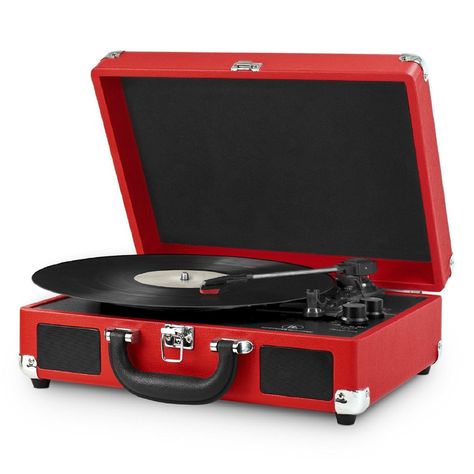 Amazon.com: Victrola Nostalgic 3-Speed Vintage Bluetooth Suitcase Turntable, Black: Home Audio & Theater Suitcase Record Player, Stereo Turntable, Portable Record Player, Turntable Record Player, Vinyl Record Player, Audio Sound, Record Players, Bluetooth Device, Built In Speakers