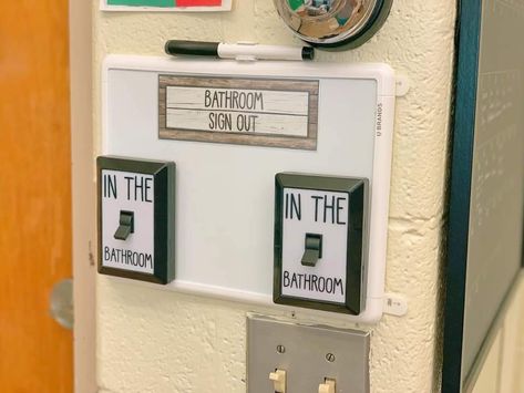 Classroom Diys, Bathroom Sign Out, Pinterest Classroom, Functional Classroom, Boy Activities, Teacher Goals, Steam School, Kindergarten Goals, Classroom Management System