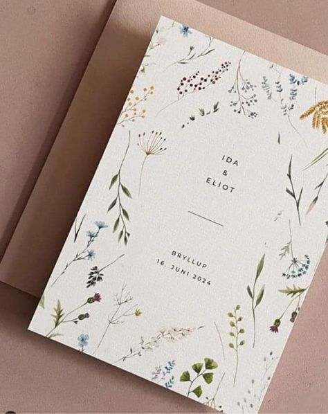 Dainty Floral Wedding Invitations, Wedding Invites Wildflower, Flowery Wedding Invitations, Simple Floral Wedding Invitations, Wedding Invites Floral, Wildflower Wedding Invite, Spring Wedding Invites, Floral Wedding Invites, 2024 Wedding Invitations