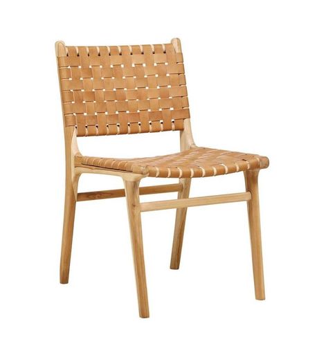 Fenton & Fenton – Leather Strapping Dining Chair - Teak & Tan Woven Leather Dining Chair, Tan Dining Chair, Woven Dining Chairs, Scandinavian Dining, Leather Dining Chair, Teak Dining Chairs, Leather Lounge Chair, Plywood Furniture, Leather Lounge