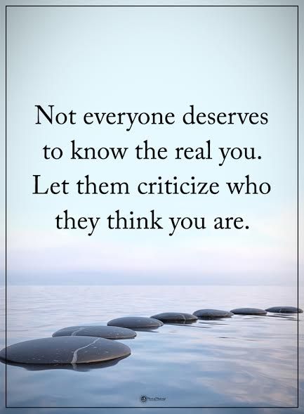 Not everyone deserves to know the real you. Let them criticize who they think you are.  #powerofpositivity #positivewords  #positivethinking #inspirationalquote #motivationalquotes #quotes #life #love #hope #faith #respect #deserve #criticize #think Hard Truth, Positive Quotes Motivation, Motivational Messages, Power Of Positivity, All Quotes, Inspirational Thoughts, Positive Words, Self Motivation, Tag Someone