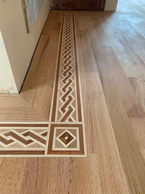 Floor Borders Ideas, Hardwood Floor Border, Entry Flooring, Floor Designs, Wooden Floors, Border Designs, Living Room Flooring, Wood Flooring, Floor Design