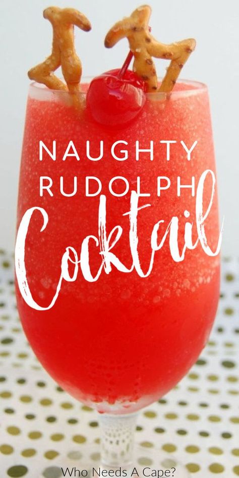 Drinks For Christmas Party, Rudolph Cocktail, Drinks For Christmas, Fun Christmas Drinks, Easy Christmas Drinks, Holiday Drinks Alcohol, Xmas Drinks, Christmas Drinks Alcohol Recipes, Christmas Party Drinks