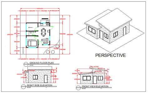 These conditions may include ceiling height, ceiling type (flat or vault), and window and door dimensions.Perspective view house plan DWG, Perspective view house plan Download file. House With A View, Floor Plan With Dimensions, Architecture House Plan, Plan Small House, House Plan Small, House Plan Modern, Plan Modern House, One Storey House, Flat Roof House