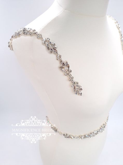 Bridal Straps, Shoulder Jewellery, Wedding Gown Alterations, Wedding Dress Straps, Pagent Dresses, Sparkly Belts, Embroidery Shoulder, Solo Dress, Shoulder Jewelry