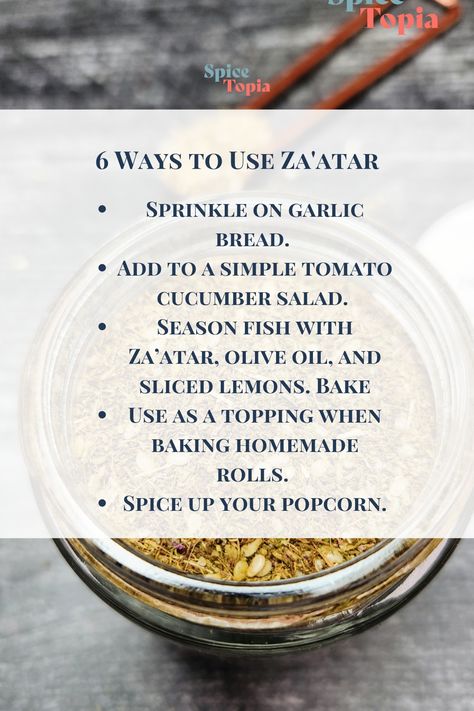 Za’tar Spice Blend, Zatar Seasoning, Za Tar, Zatar Recipes, Zaatar Seasoning, Chilling Vibes, Zaatar Recipe, Zaatar Spice, Tahini Dip