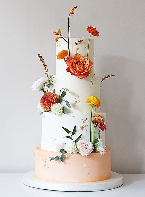 Weddings/Celebration Cake | soulcake One Tier Flower Cake, Wedding Cake Trends, Whimsical Wedding Cakes, 40th Cake, Fresh Flower Cake, Spring Cake, Fall Wedding Cakes, Unique Wedding Cakes, Naked Wedding Cakes