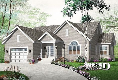 Affordable House Design, Cape Cod House Plans, 1 Car Garage, Drummond House Plans, Cape Cod Style House, Affordable House Plans, Simple House Plans, Cape Cod House, Traditional House Plan