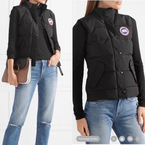 Authentic Canada Goose Freestyle Vest In Black Canada Goose Vest Outfit, Canada Goose Vest, Vest Outfit, Vest Outfits, No Color, Canada Goose, Canada Goose Jackets, Blazer, Outfit Inspo