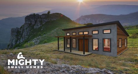 Learn more about the process and discover what you'll receive when you order a small or tiny home from Mighty Small Homes. Mobile Home Cabin, Small House Kits, Sip House, Cottage Kits, House Kits, Structural Insulated Panels, Modern Tiny House, Casa Exterior, Cottage Plan