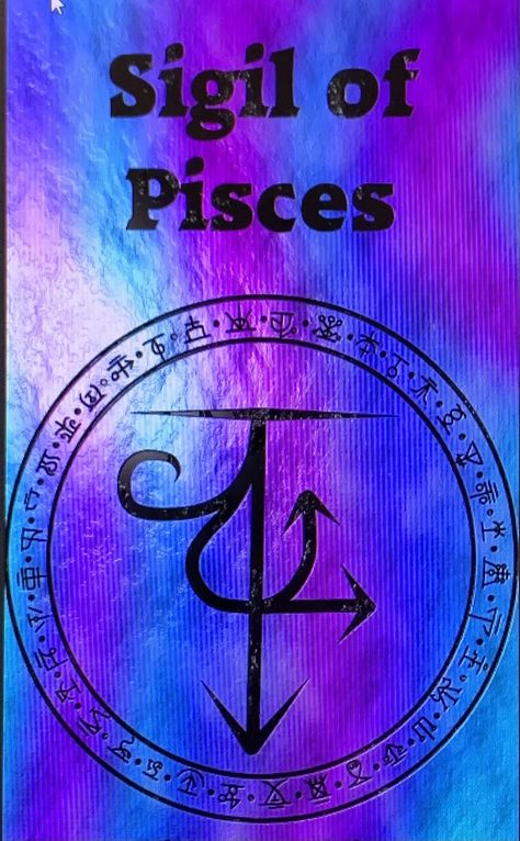 Virgo Glyph, Pisces Sigil, Prosperity Sigil, Wisdom Sigil, Journal Protection Sigil, Wicca Tattoo, Protection Sigils, Pagan Beliefs, Moon Book