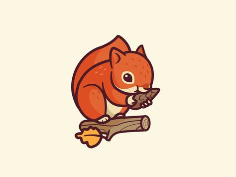 Squirrel by Carlos Puentes | cpuentesdesign Cartoon Squirrel Drawing, Cute Squirrel Wallpaper, Squirrel Drawing Easy, Cute Squirrel Drawing, Wallpaper Aesthetic Cartoon, Squirrel Wallpaper, Squirrel Cartoon, Squirrel Drawing, Drawing Pfp