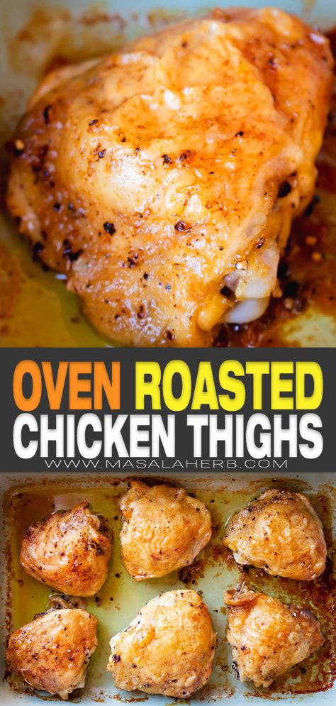 Oven Roasted Chicken Recipes Easy, Oven Roasted Chicken Hindquarters, Chicken With Bone Recipes Ovens, Baked Chicken Halves Recipes Oven, Chickenthighrecipes Oven, How To Cook Chicken Thighs In Oven, Chicken Thighs In The Oven Recipes, Chicken Tight Oven Recipes, Recipes Learn Chicken